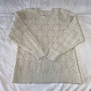 Alya off-white sweater longsleeve women's size medium‎ Cotton